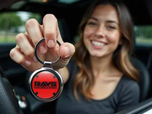 Rays Portachiavi Logo Metallo Custom Premium Forza